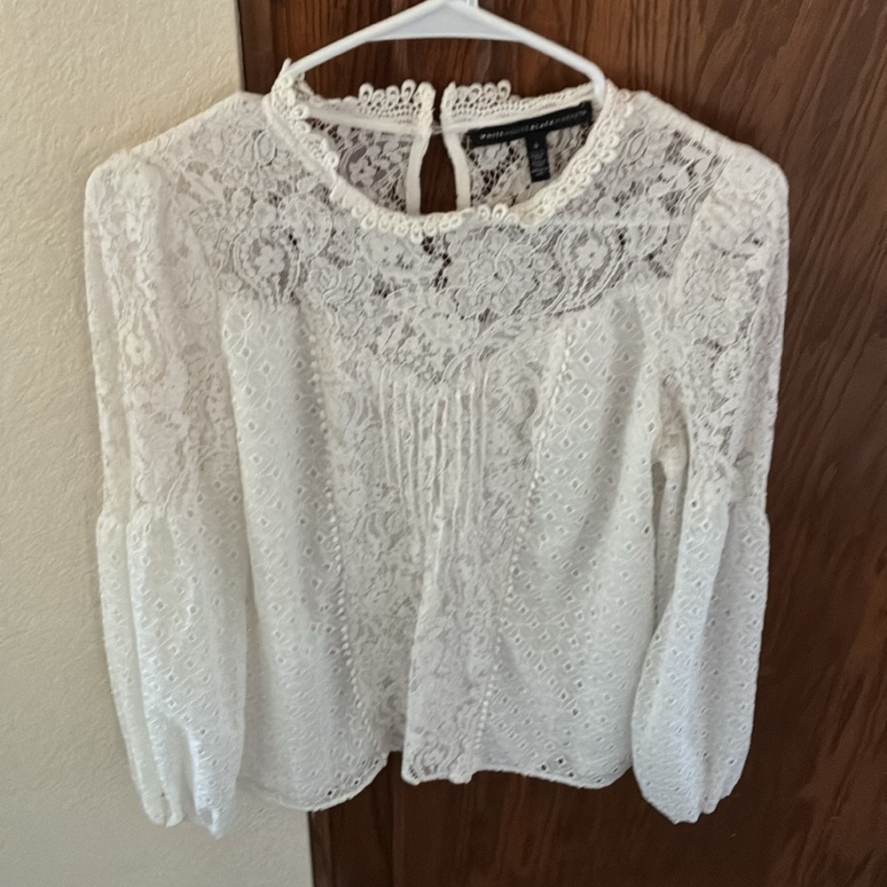 White lace top from White House Black Market.